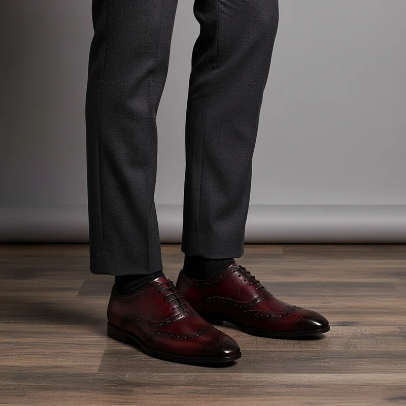 Handgefertigte Herren Oxford-Schuhe