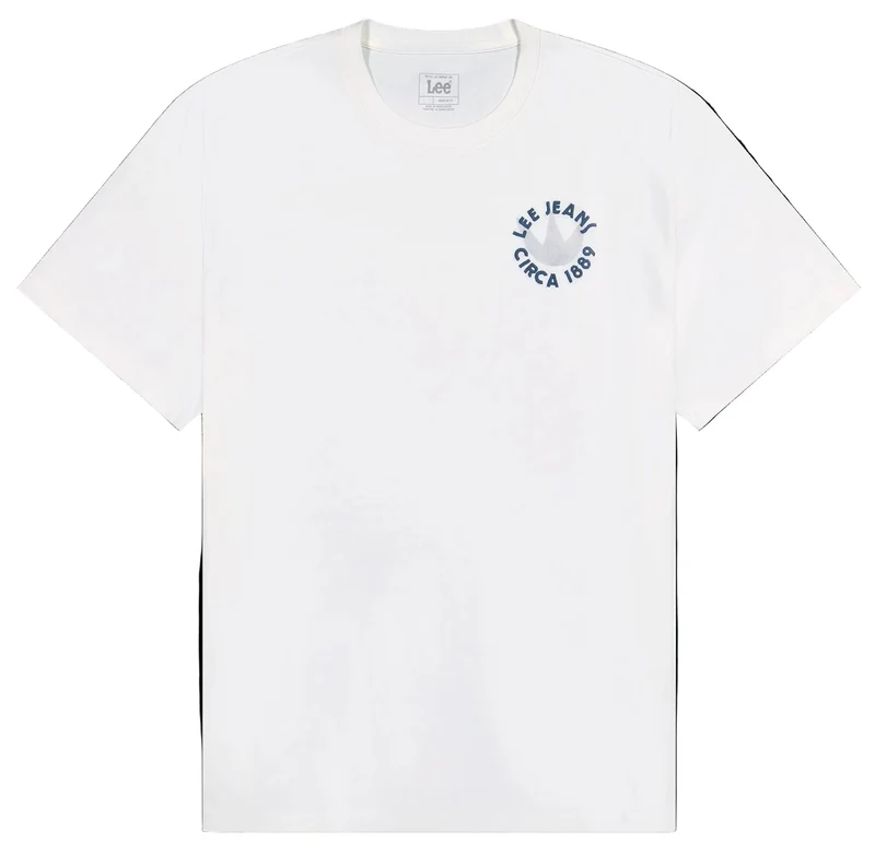 SS ELEVATED ESS LOGO TEE ecru