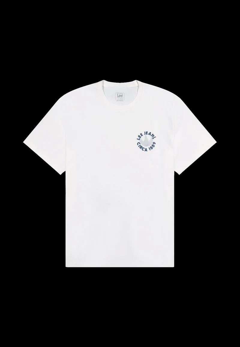 SS ELEVATED ESS LOGO TEE ecru