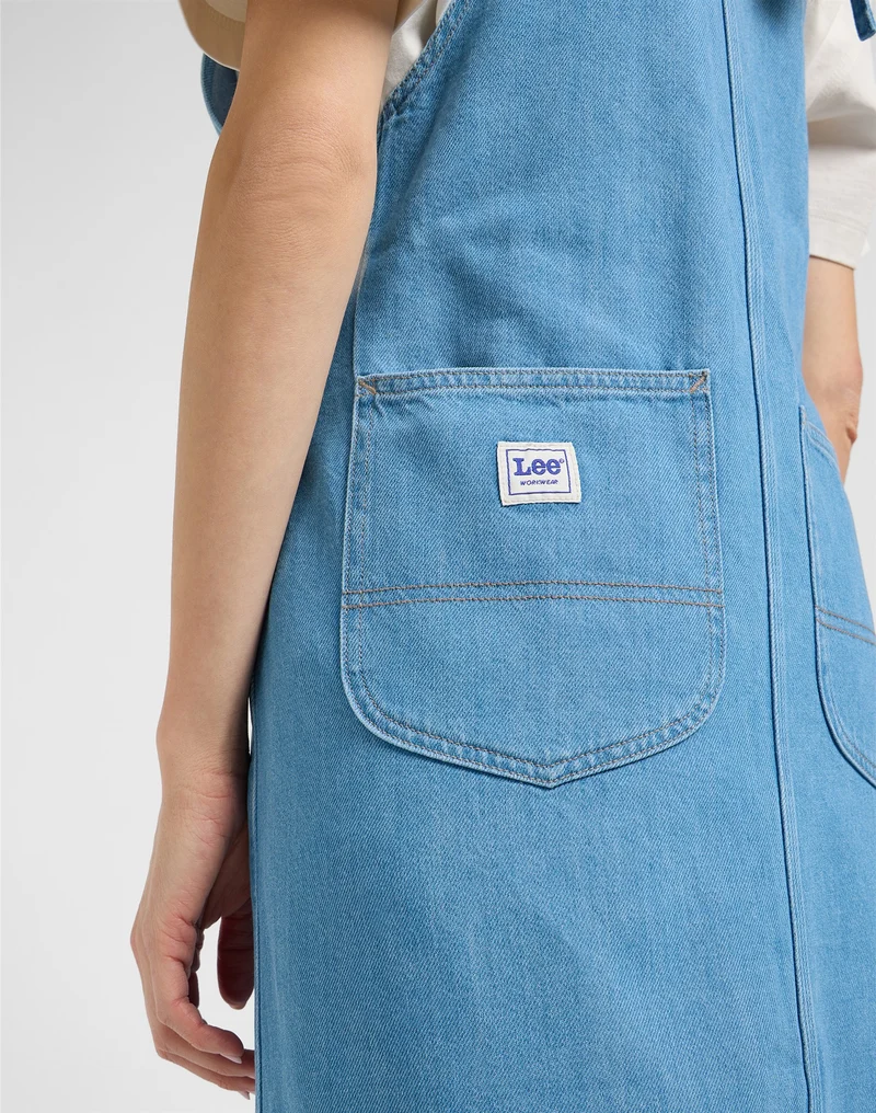 LOOSE OVERALL DRESS BRAND NEW BLUE denim blue