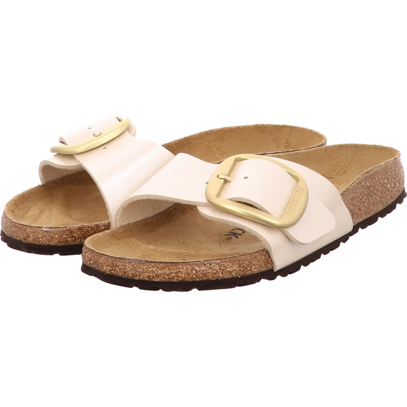 Birkenstock Pantolette Madrid Big Buckle offwhite