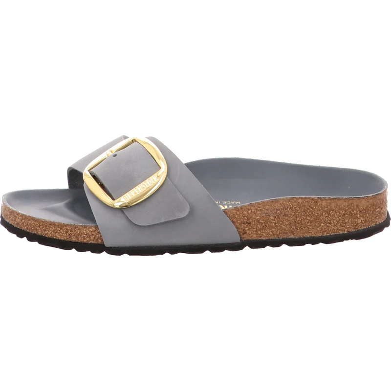 Birkenstock Pantolette Madrid Big Buckle Basalt grau