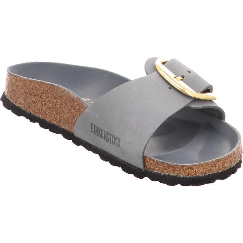Birkenstock Pantolette Madrid Big Buckle Basalt grau
