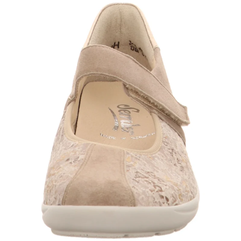 Semler Slipper Birgit beige-kombi.