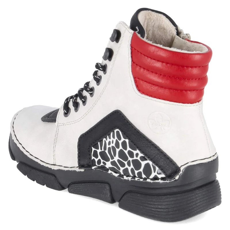Schnürstiefeletten Weiß