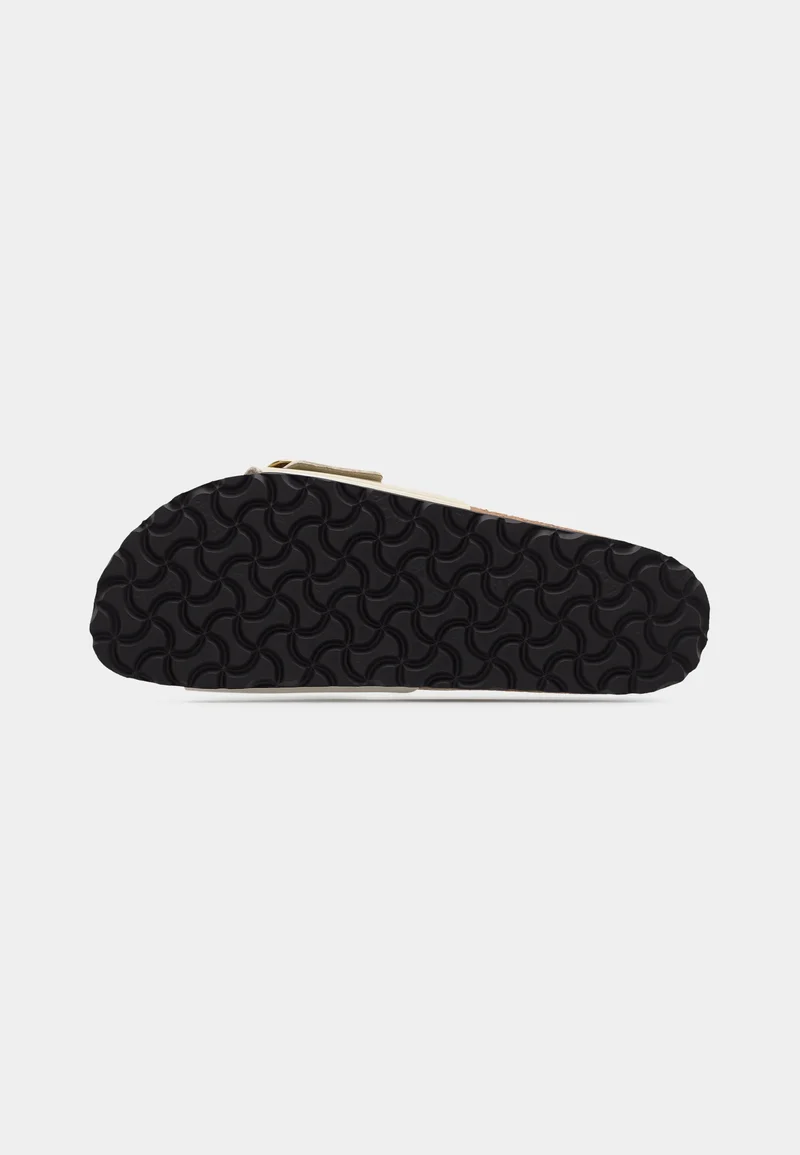 Madrid Big Buckle Natural Leather Patent Women Narrow high-shine oyster