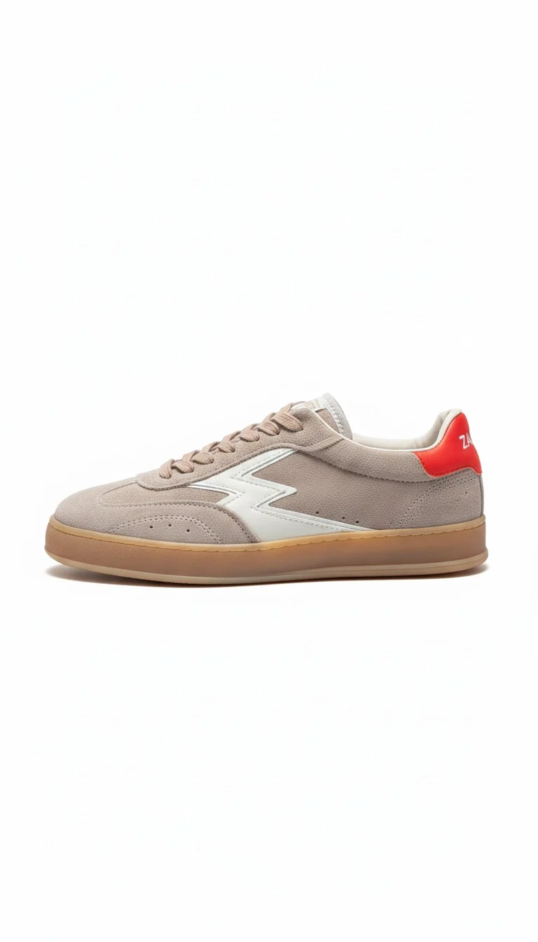 CLUB BRIAR ROOT WASHED SUEDE FLUO RUBBER LEATHER BACKTAB taupe orange