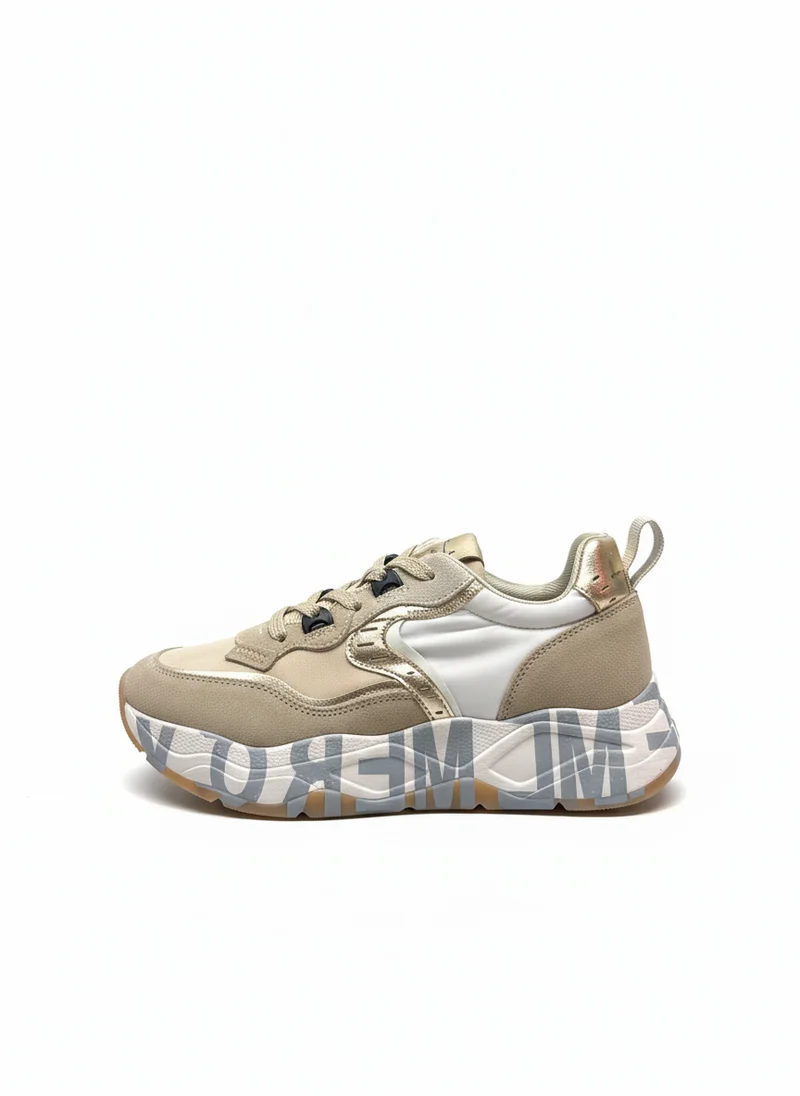 CLUB105. SUEDE/WOVEN NYLON sand
