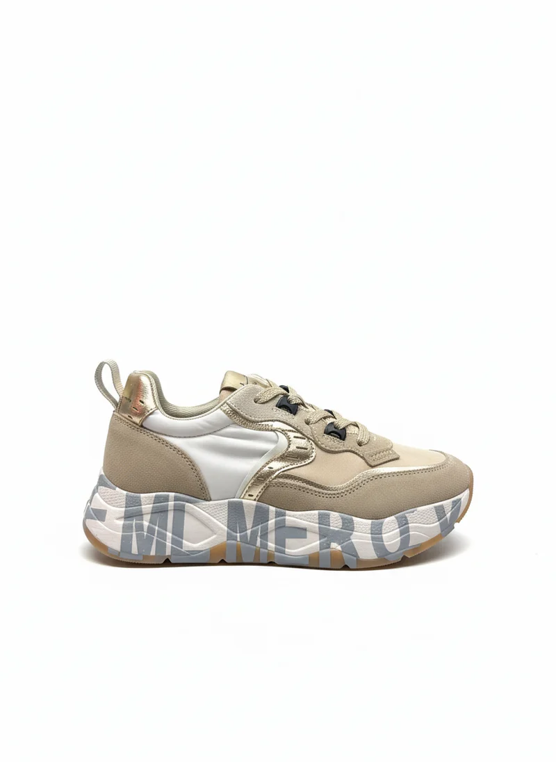 CLUB105. SUEDE/WOVEN NYLON sand