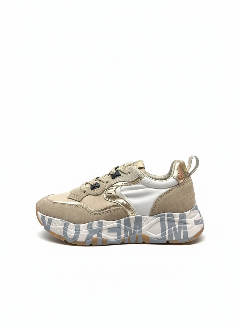 CLUB105. SUEDE/WOVEN NYLON sand