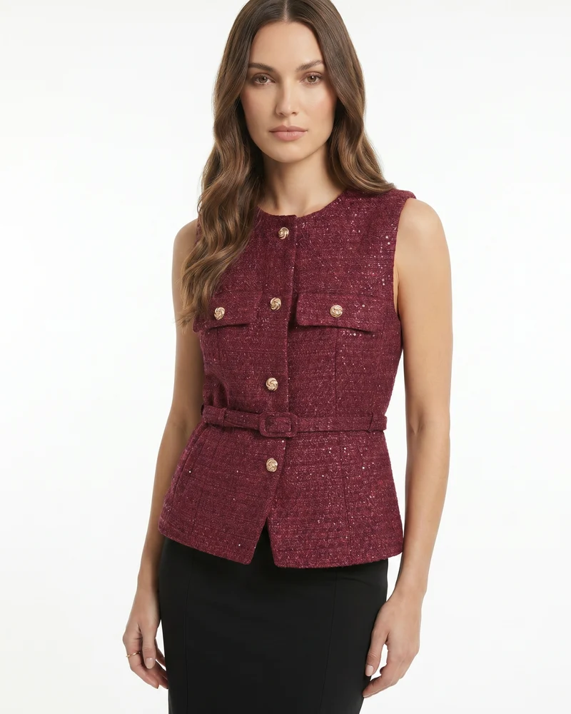 Diana Decorative texture vest