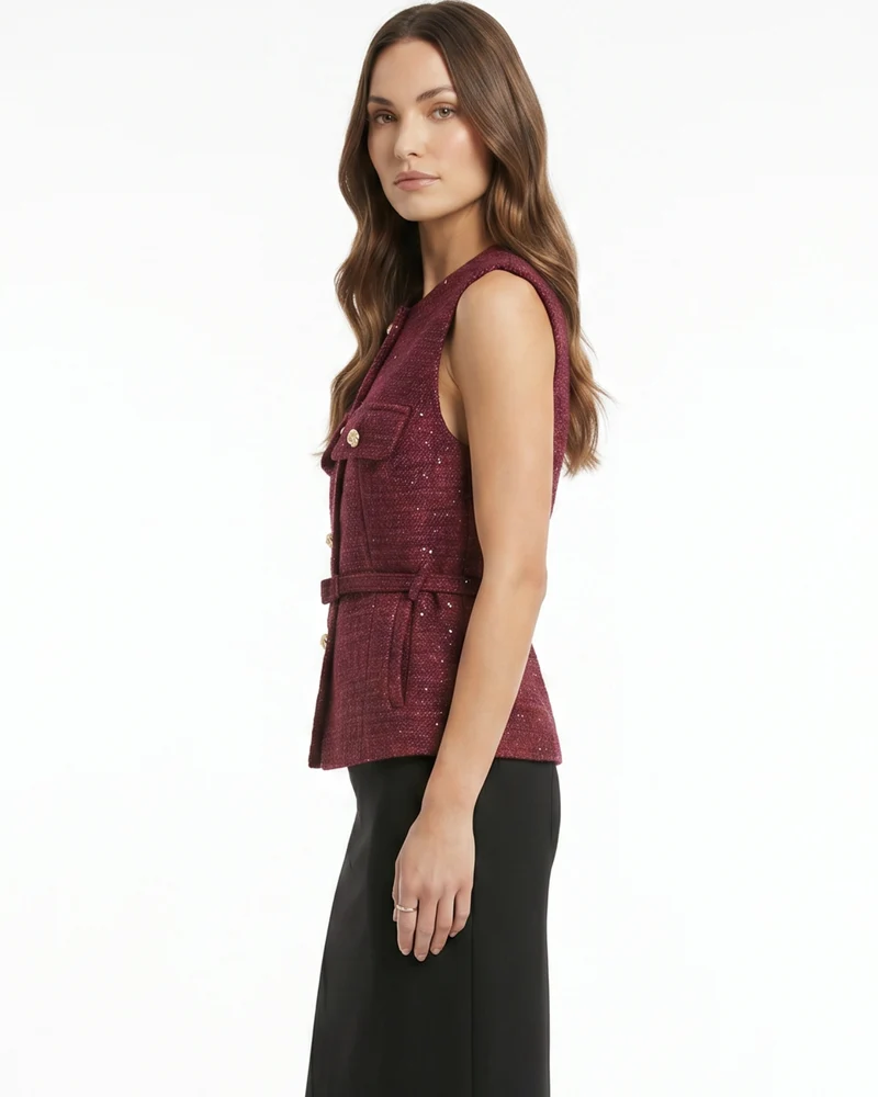 Diana Decorative texture vest