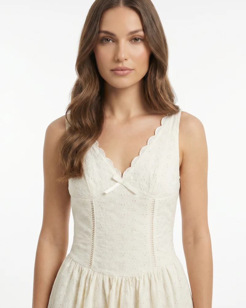 Sofia Lace Back Elastic Suspender Dress