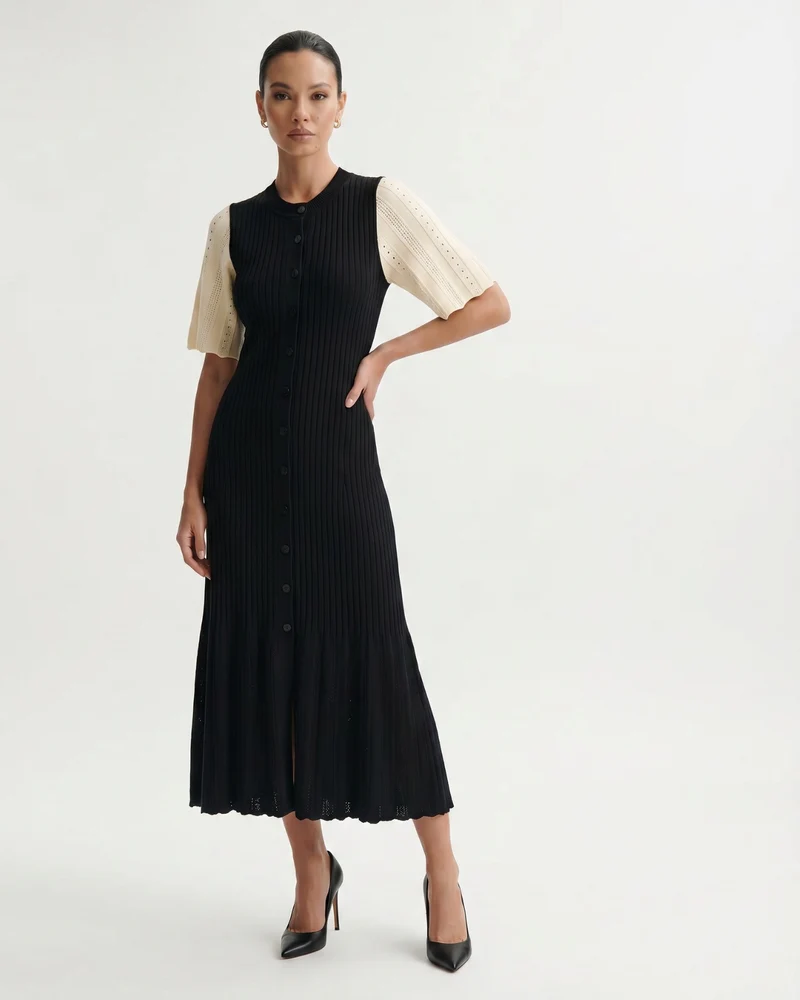 Mary Button Knitted Dress