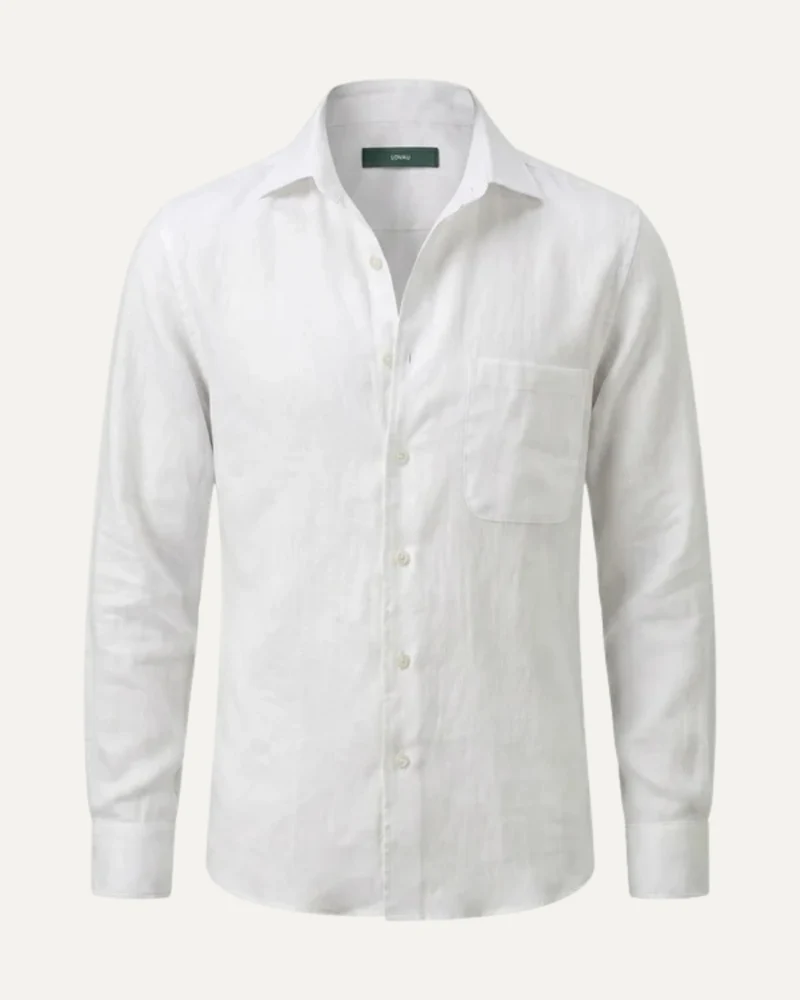 Contemporary White Linen Shirt