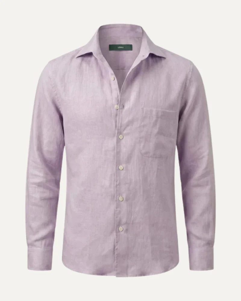Contemporary Purple Linen Shirt
