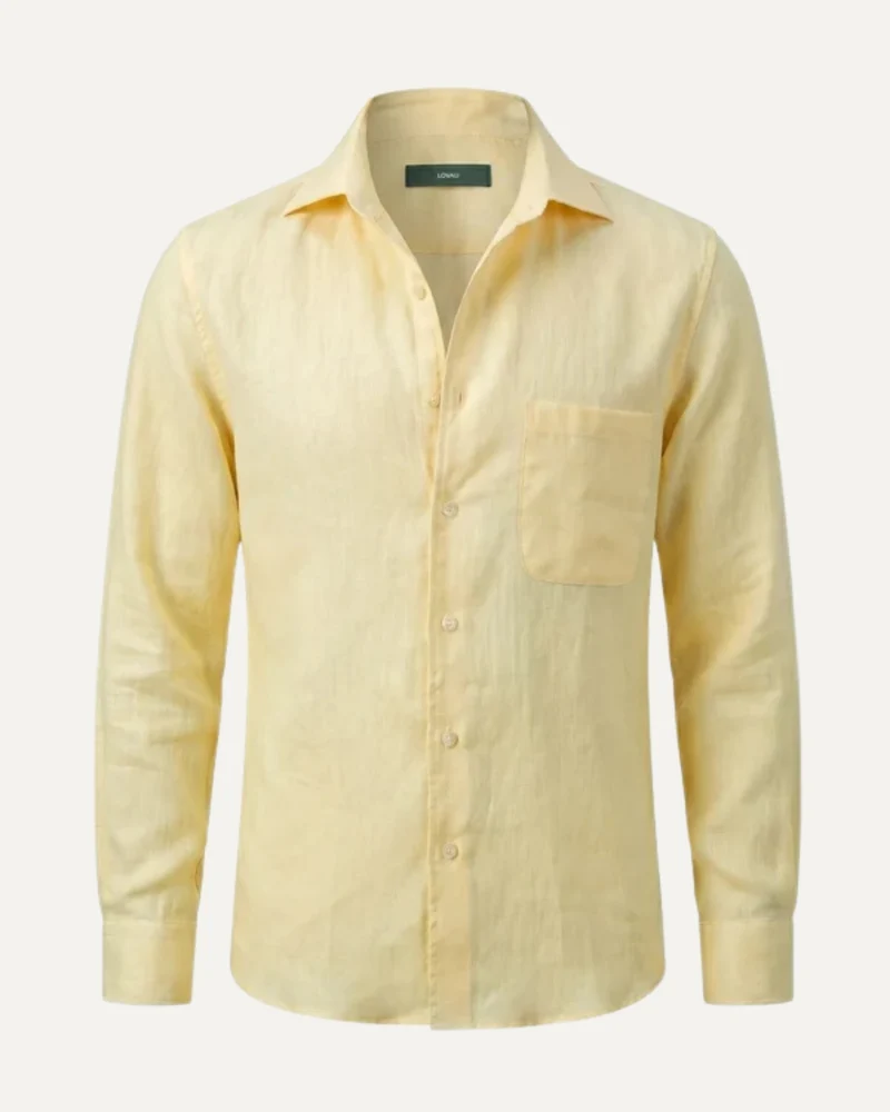 Contemporary Yellow Linen Shirt