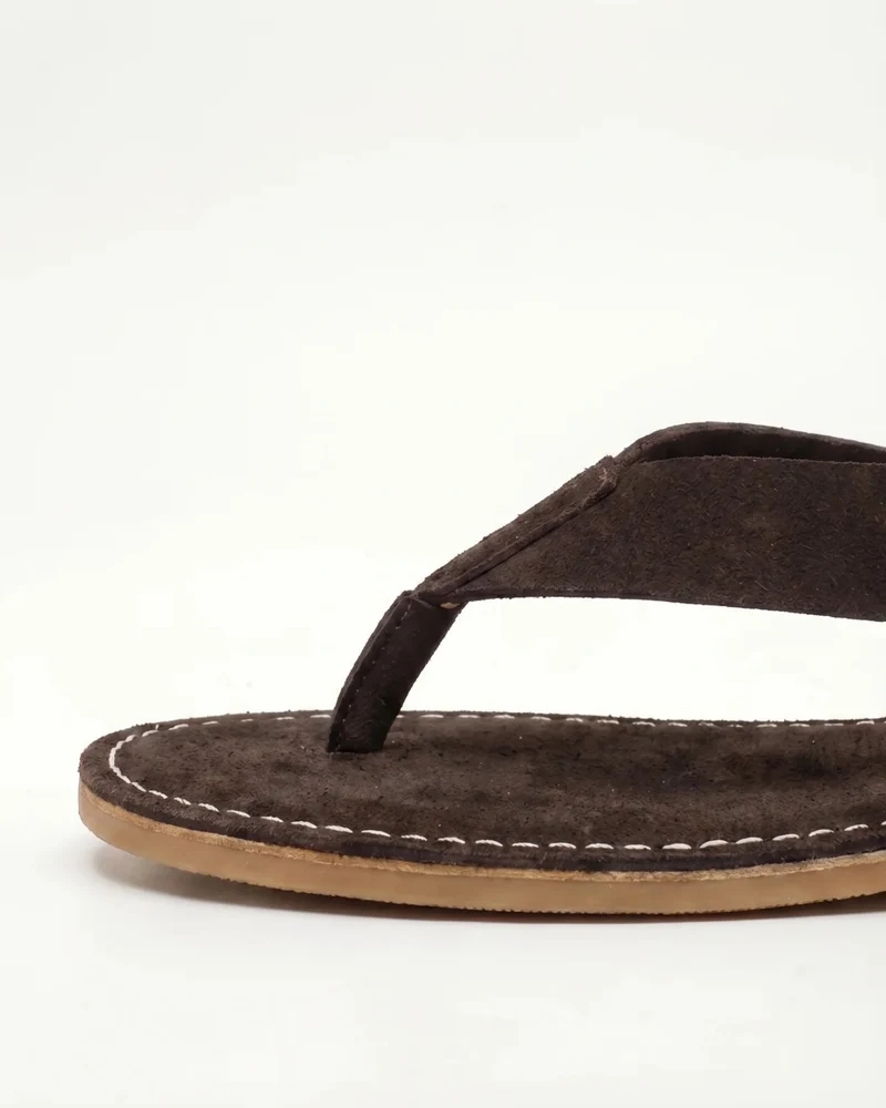 Comfortable Leather Flip-Flops – Breathable Velvet Sandals