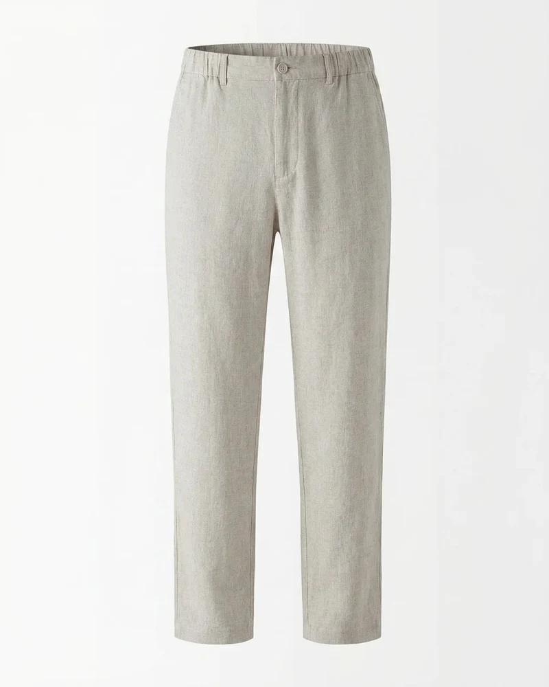 Marbella Linen Trousers – Elastic Waist Relaxed Fit
