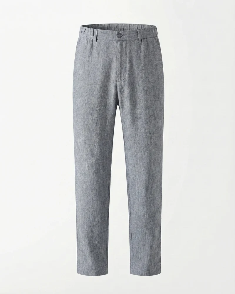 Marbella Linen Trousers – Elastic Waist Relaxed Fit