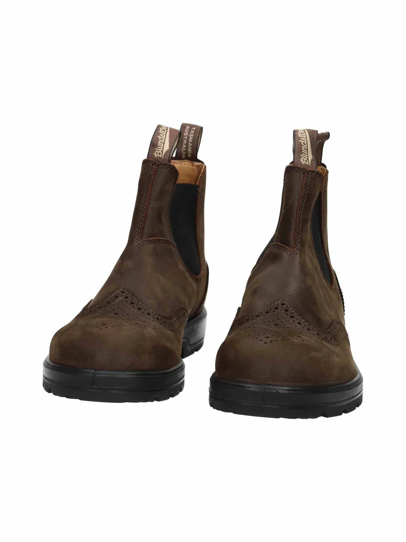 2444 Men Brogued Leather antique brown