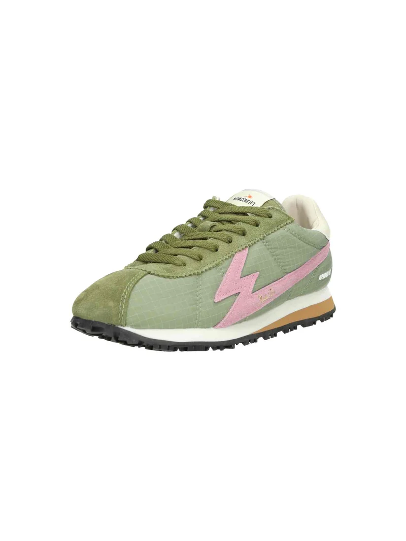 W Powder Pink Logo And Details khaki green