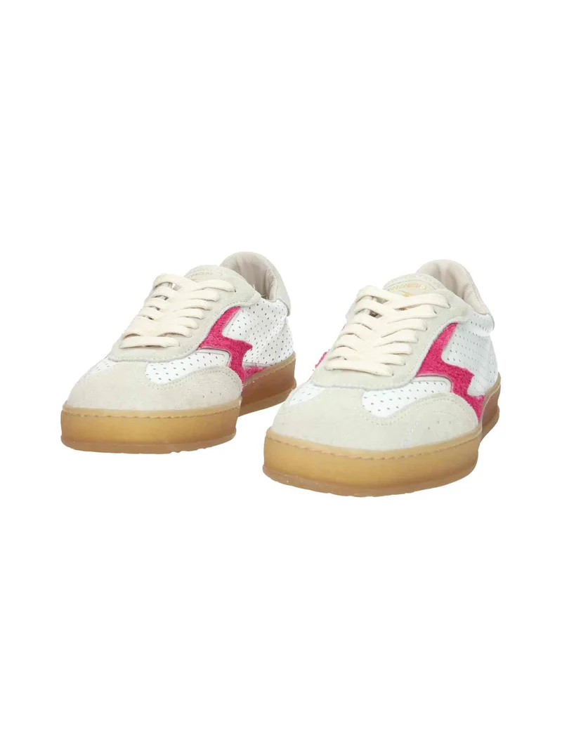 Club Cherry Scrached Suede Logo Perforated white
