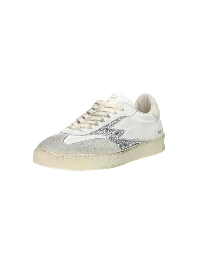 Club Deluxe Silver Glitter Logo White
