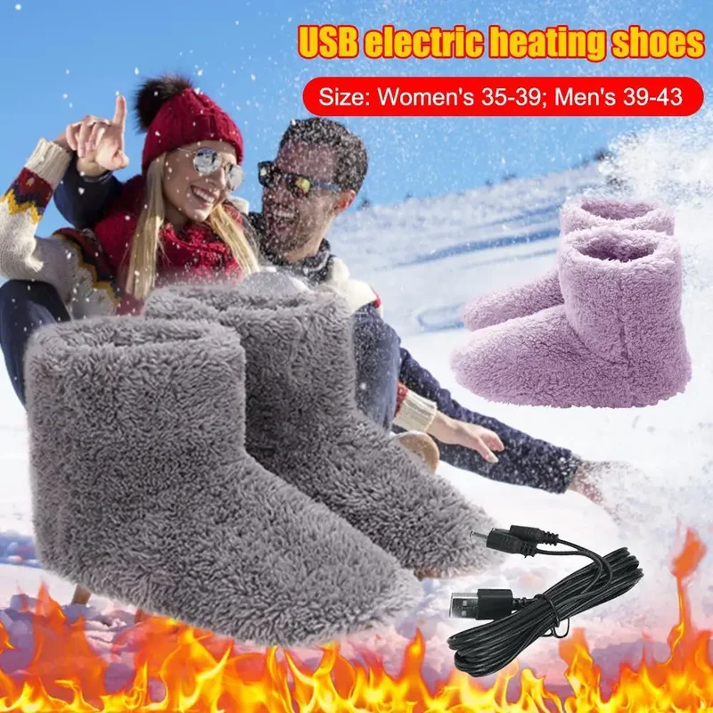 WarmStep USB| Beheizbare Hausschuhe für Damen & Herren| Wiederaufladbare Fußwärmer| Waschbar & Energiesparend| Perfekt für kalte Wintertage