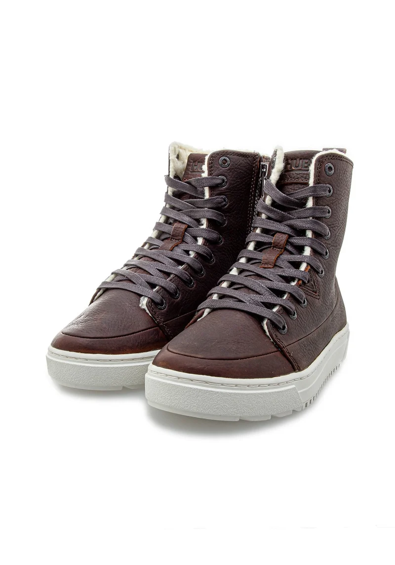 NIGHT L30 WOOL LEATHER dark brwn/off wht