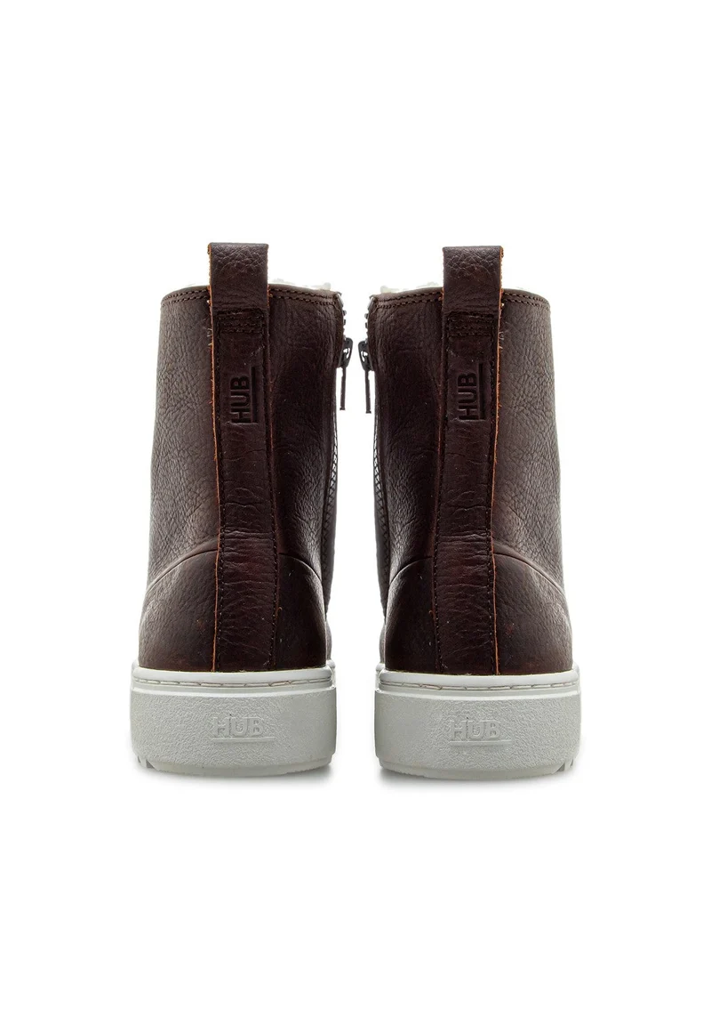 NIGHT L30 WOOL LEATHER dark brwn/off wht