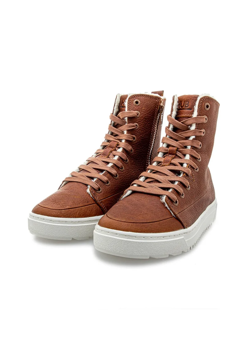 NIGHT L30 WOOL LEATHER cognac/off white