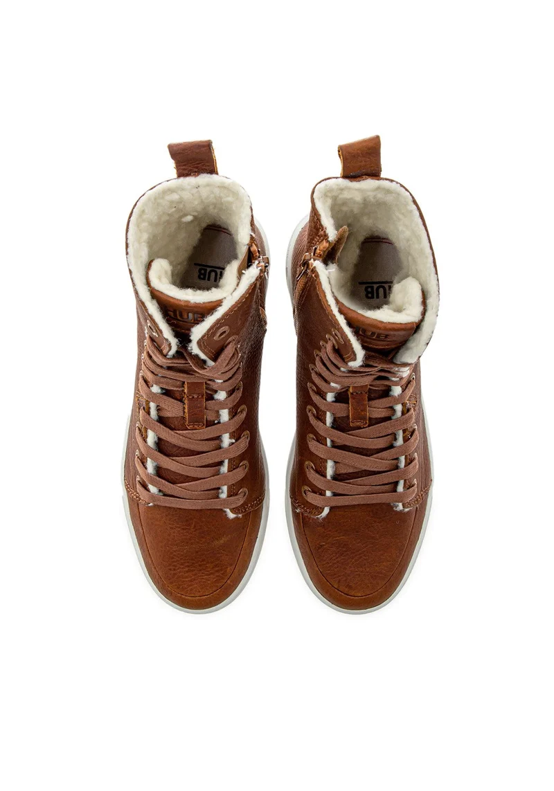 NIGHT L30 WOOL LEATHER cognac/off white