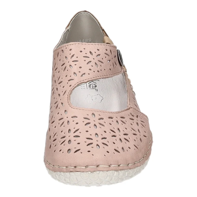 Rieker Slipper/Kletthalbschuh luftdurchlässig (durchbrochenes/geflochtenes Obermaterial)