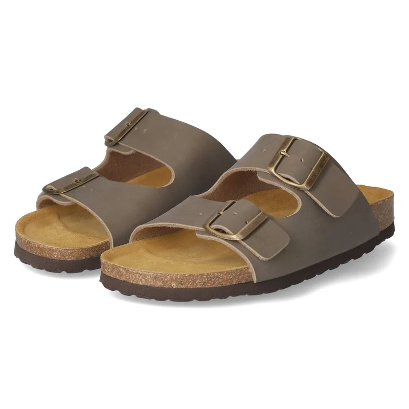 Pantoletten Taupe