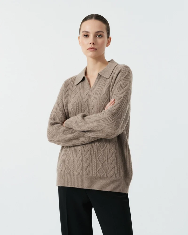 Divina Cashmere Polo Shirt
