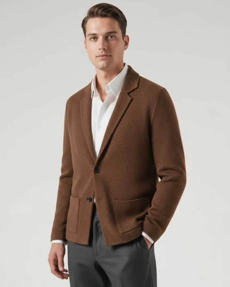 Lovau Cardigan Blazer Wool Cashmere Blend