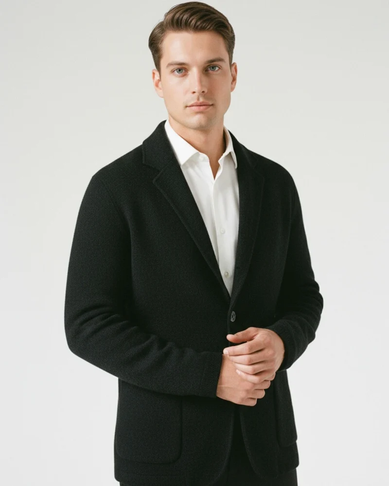 Lovau Cardigan Blazer Wool Cashmere Blend
