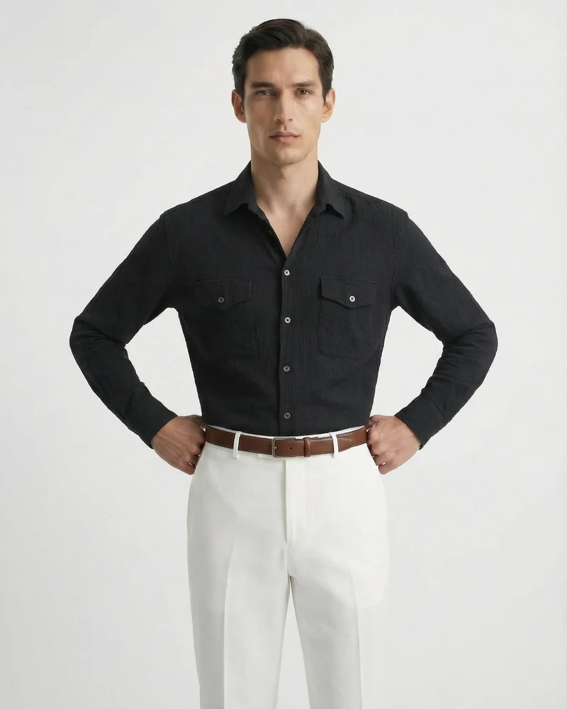 Cotton Old Money Shirt Cordoroy