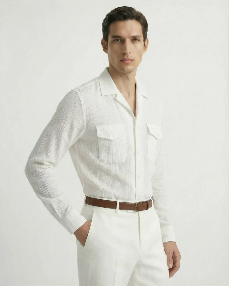Cotton Old Money Shirt Cordoroy
