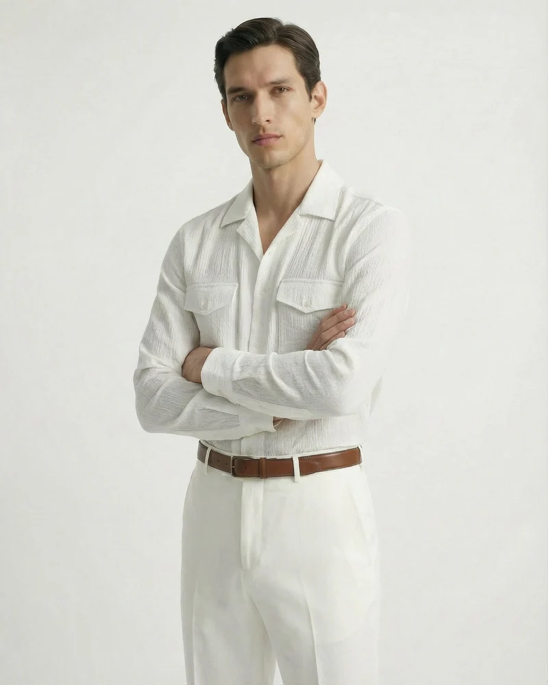 Cotton Old Money Shirt Cordoroy