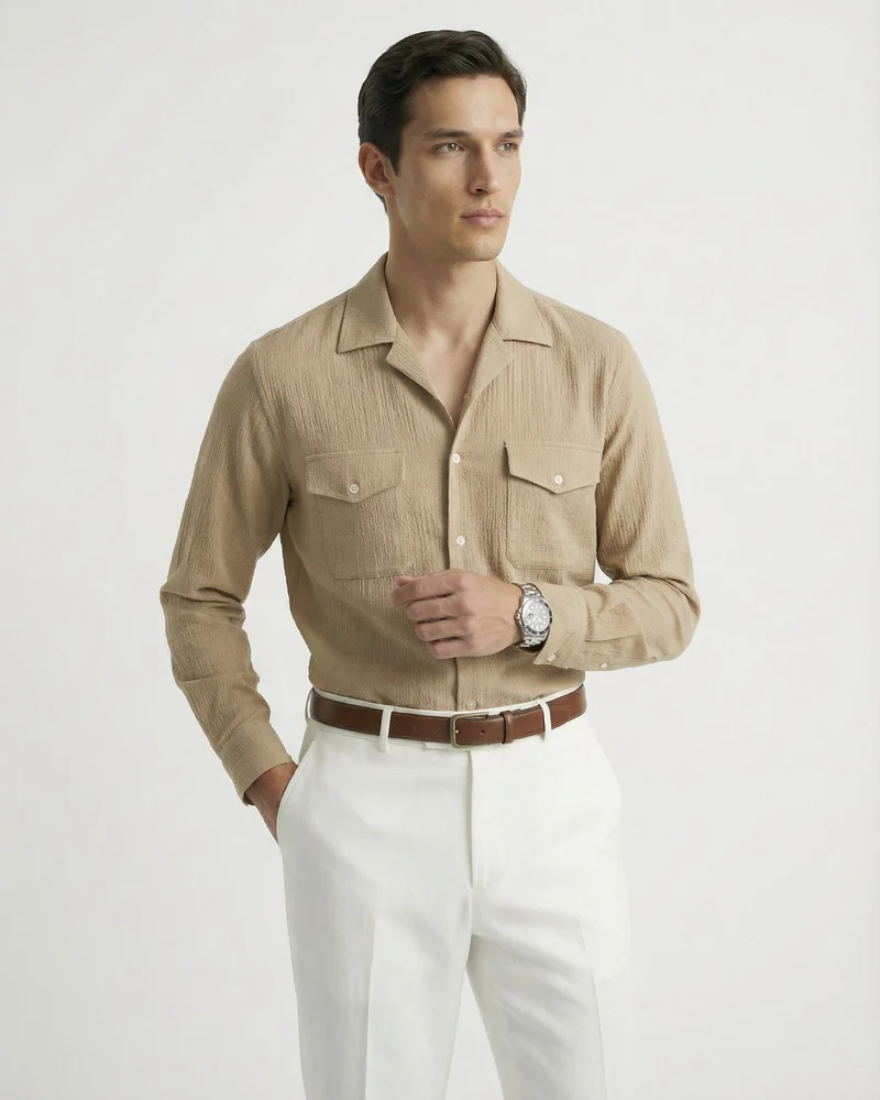 Cotton Old Money Shirt Cordoroy