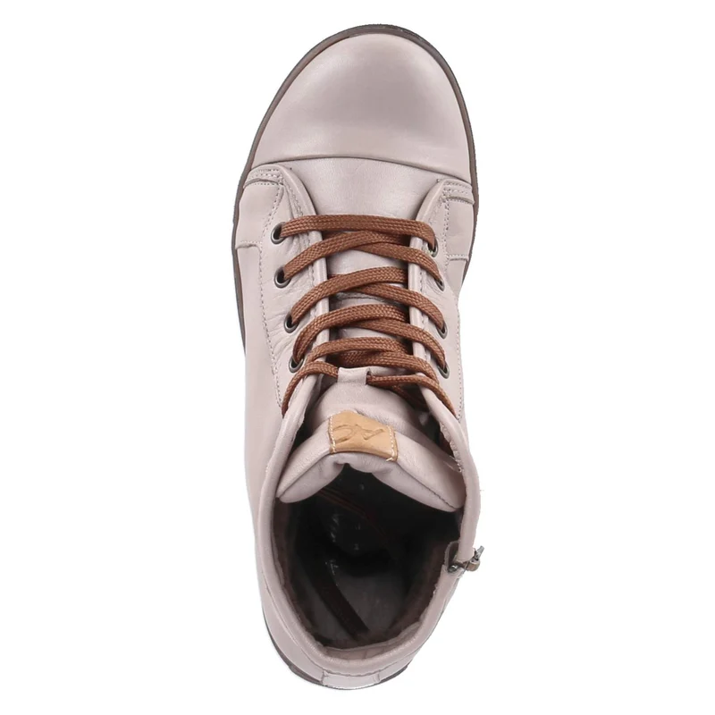 Schnürstiefeletten Grau
