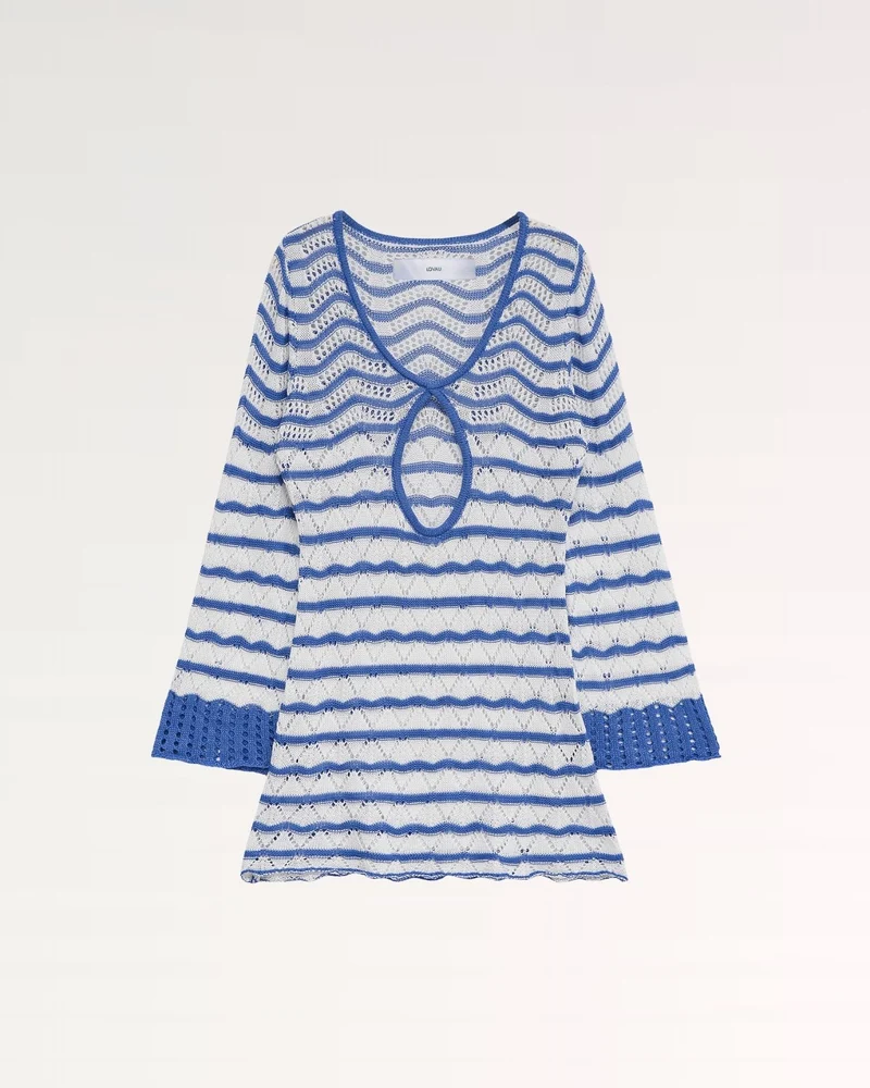 Mykonos Summer Sripped Hollow Dress