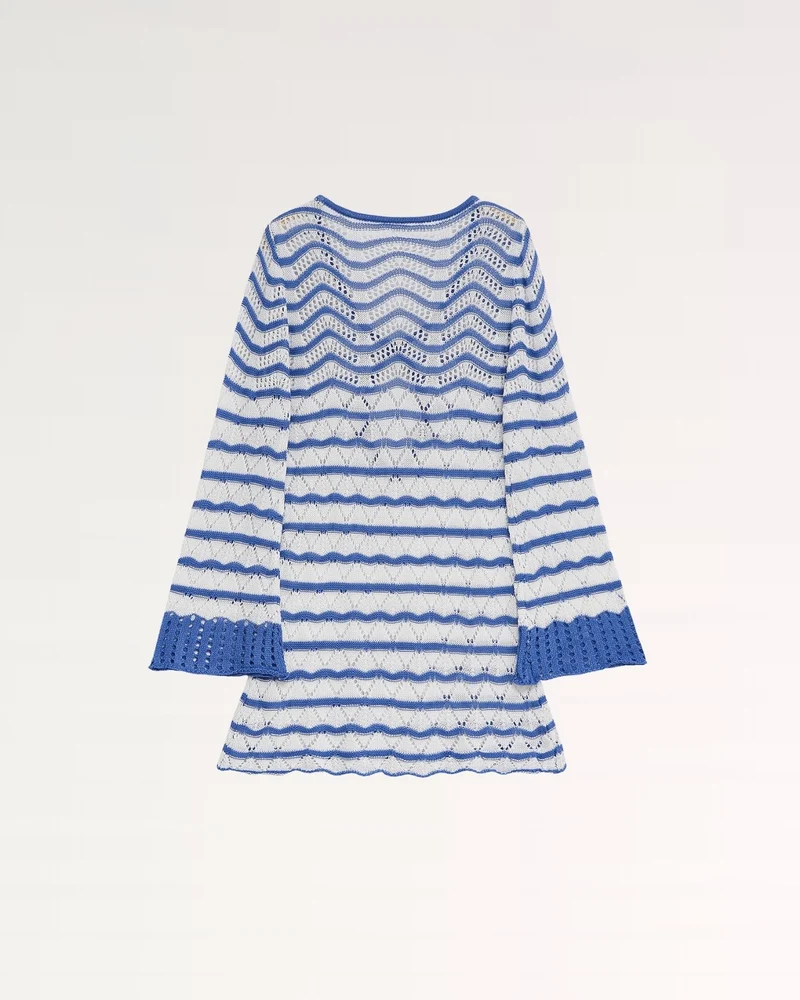 Mykonos Summer Sripped Hollow Dress