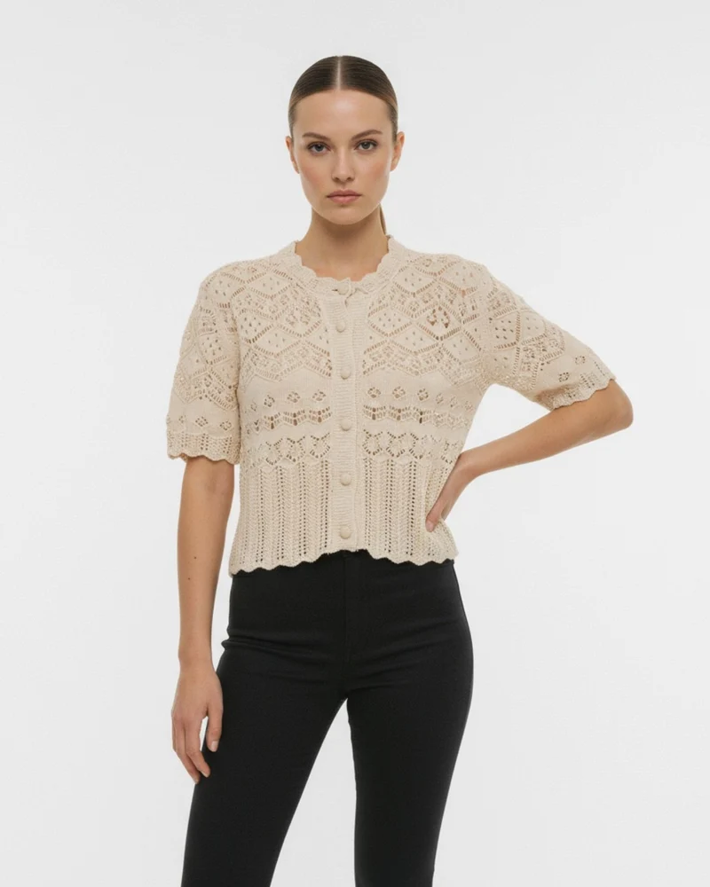 Aurora Jackquard Mesh T-shirt
