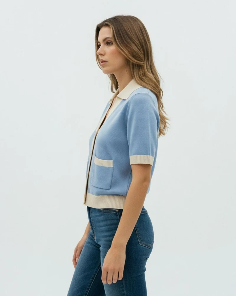 Cannes Light Blue Polo Shirt