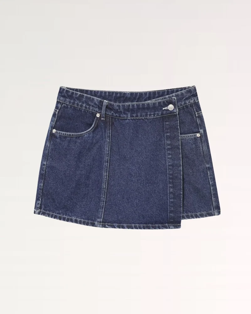 New york Denim Skirt Navy Blue