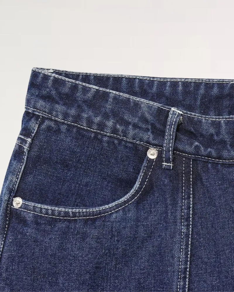 New york Denim Skirt Navy Blue