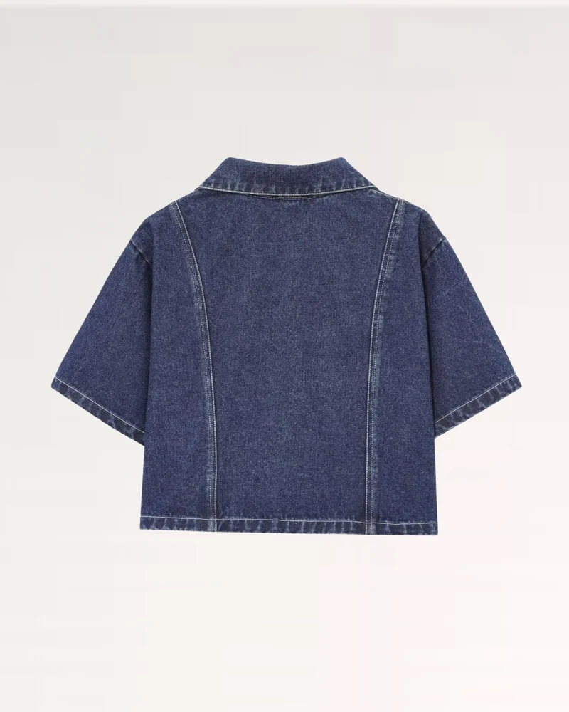New York Navy Blue Denim Shirt